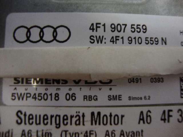 Steuergeraet motor   a6  4f 3,2  bj 2007 bild1